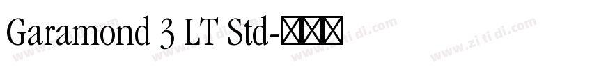 Garamond 3 LT Std字体转换